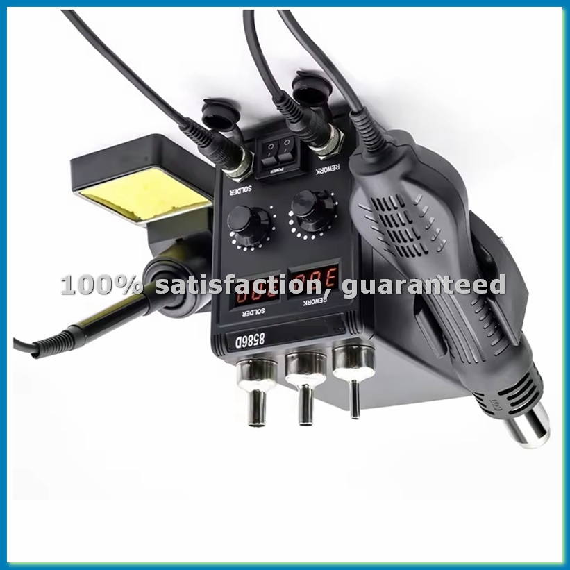 Smd Rework Station Hot Air Soldering 2 In 1 - สถานีบัดกรี 8586D 2in1 750W พร้อมลมร้อน จอ